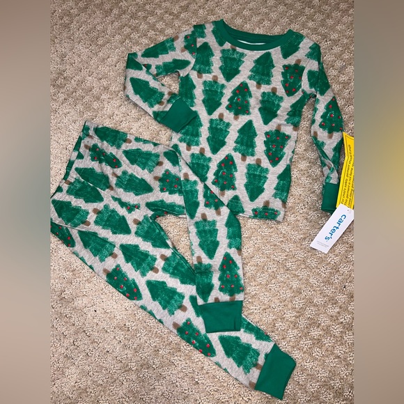 New Carters Christmas Tree Print Pajamas - Picture 4 of 12
